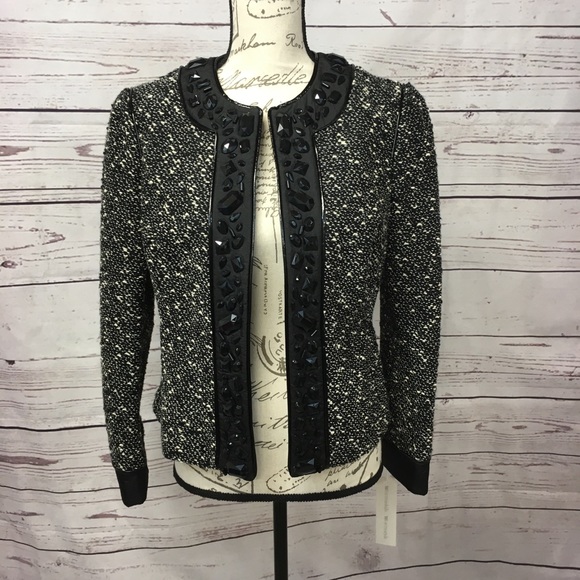 Worth Jackets & Blazers - J5-Worth petite size 8 black jeweled jacket